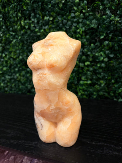 Orange Calcite Goddess Body