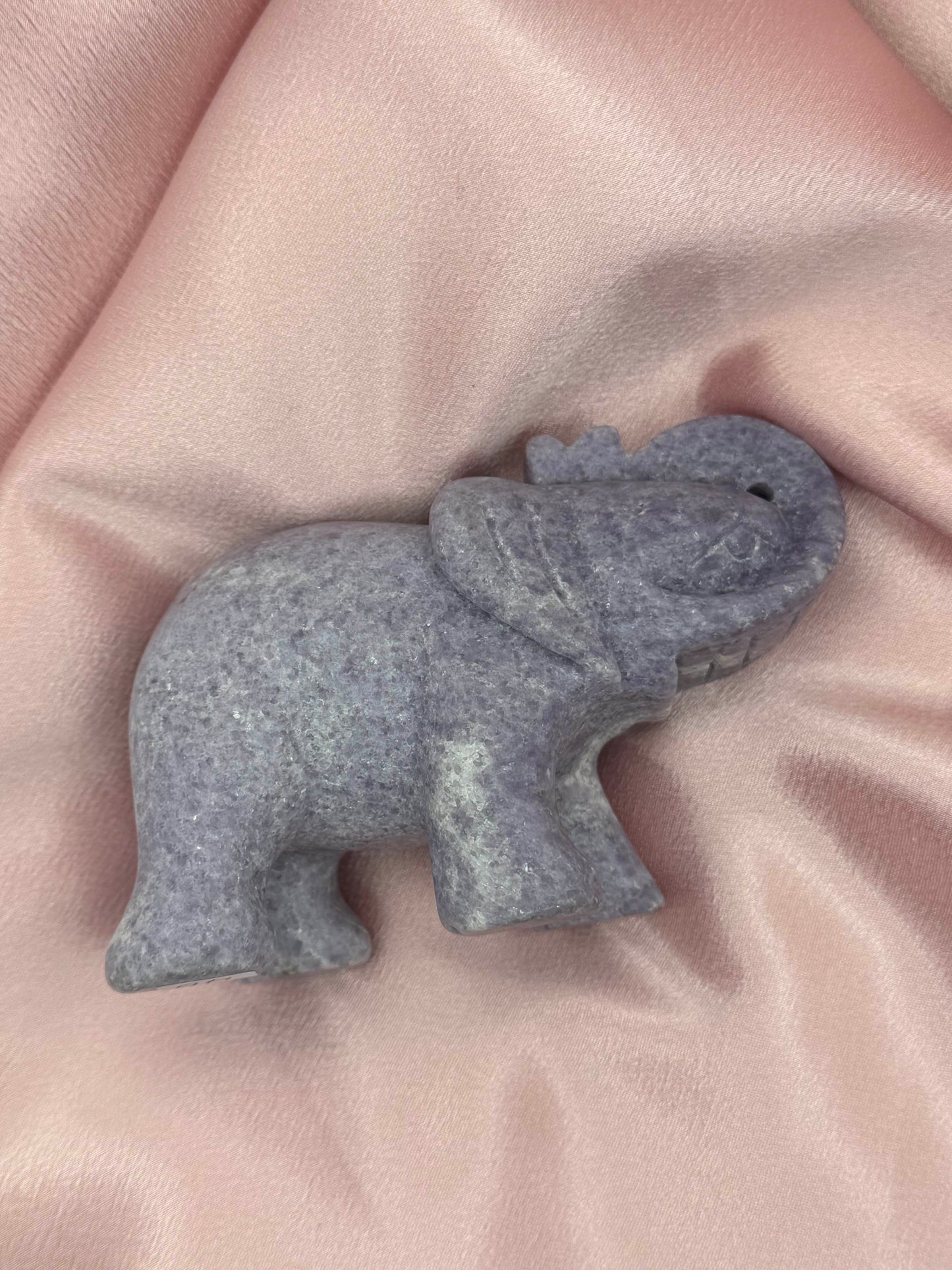 Purple Strawberry Quartz Elephant