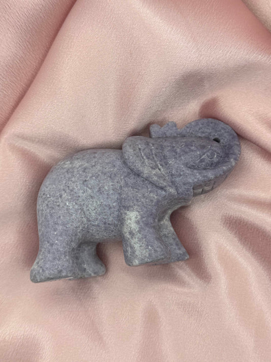 Purple Strawberry Quartz Elephant