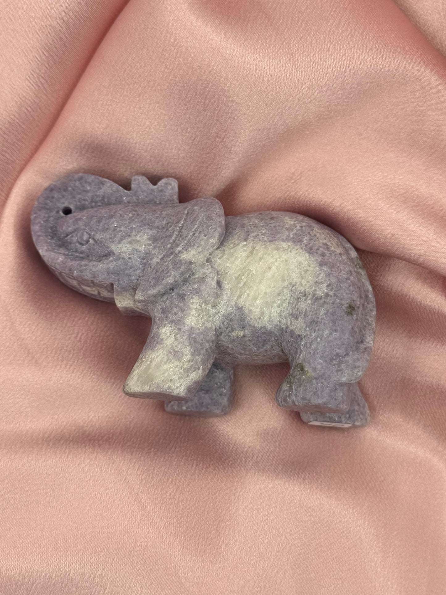 Purple Strawberry Quartz Elephant