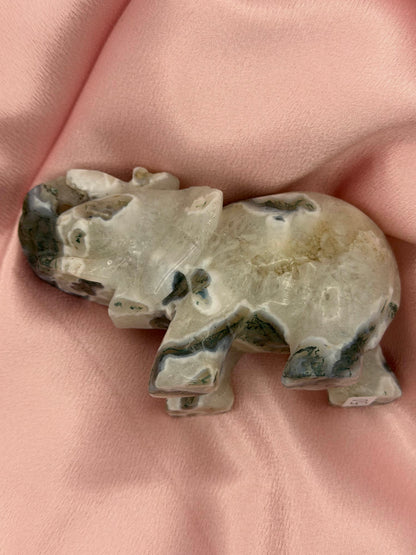Moss Agate Elephant
