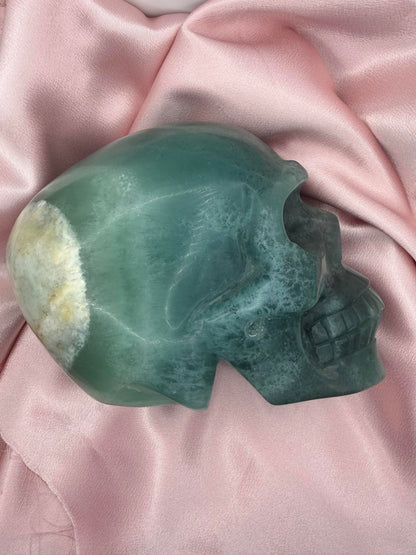Green Fluorite Skull