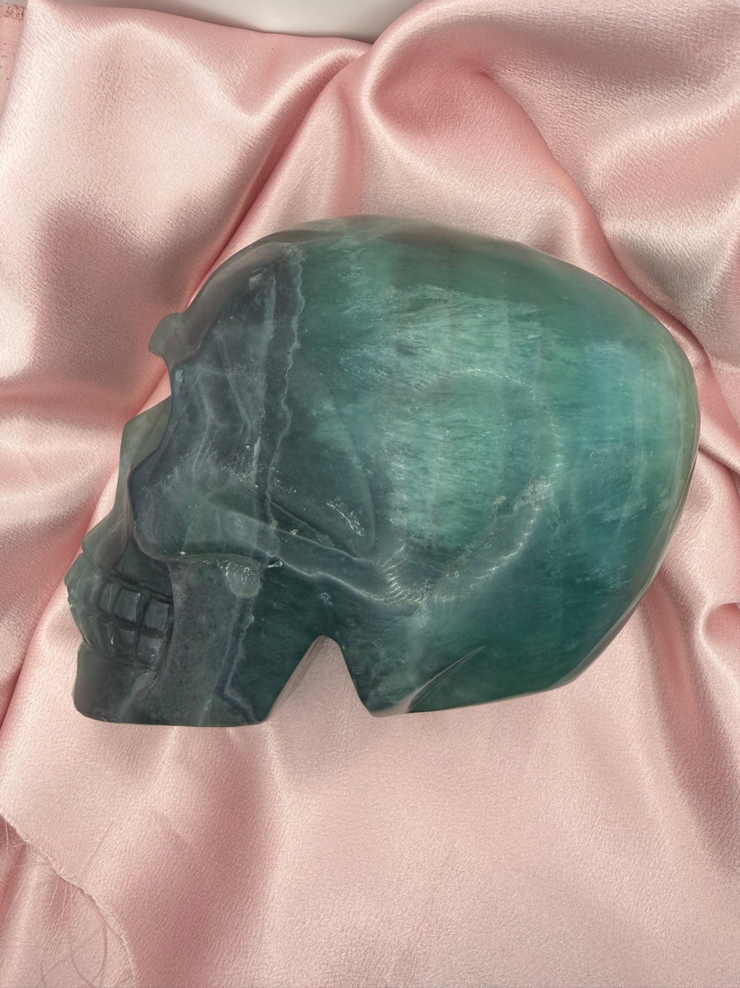 Green Fluorite Skull
