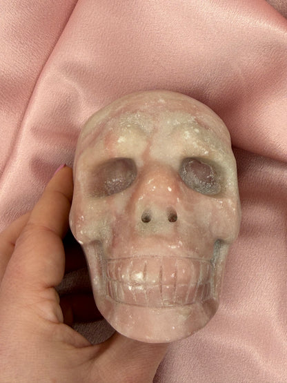Pink Opal Skull