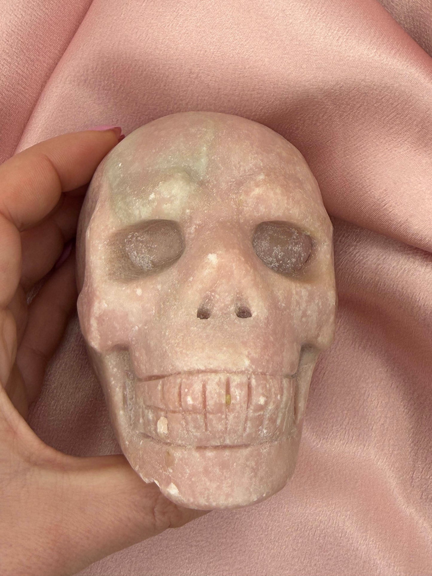 Pink Opal Skull - Imperfect