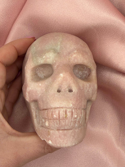 Pink Opal Skull - Imperfect