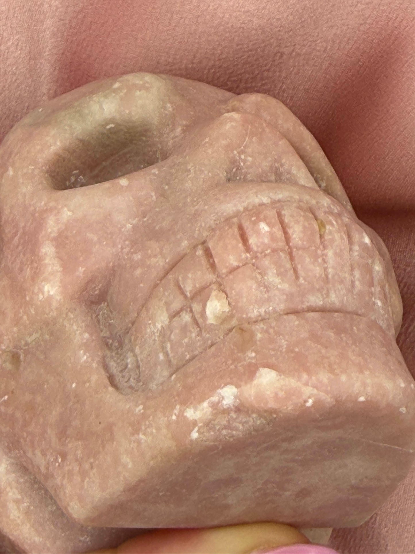 Pink Opal Skull - Imperfect
