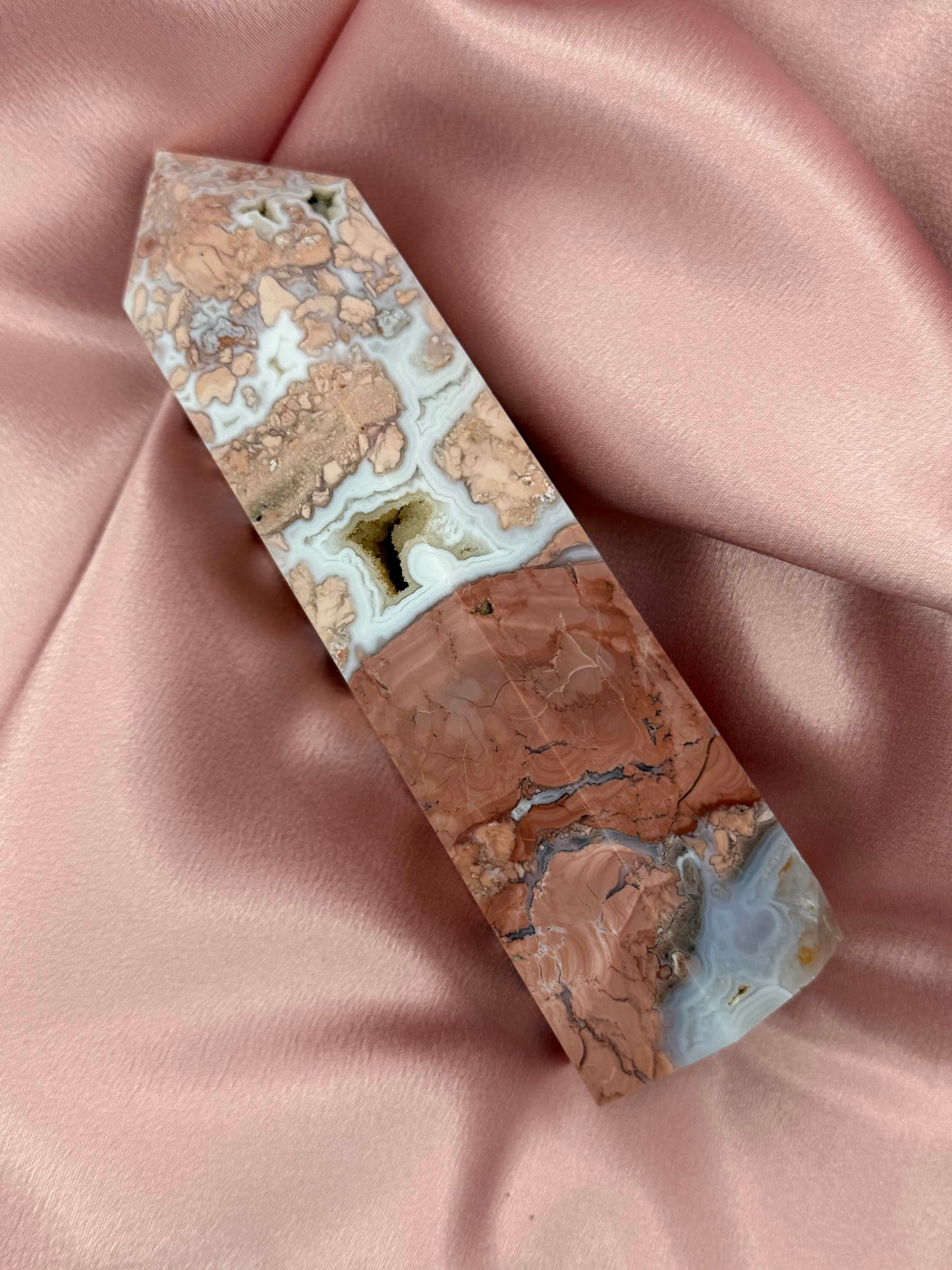 Cotton Candy Agate Tower