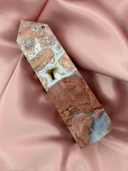 Cotton Candy Agate Tower