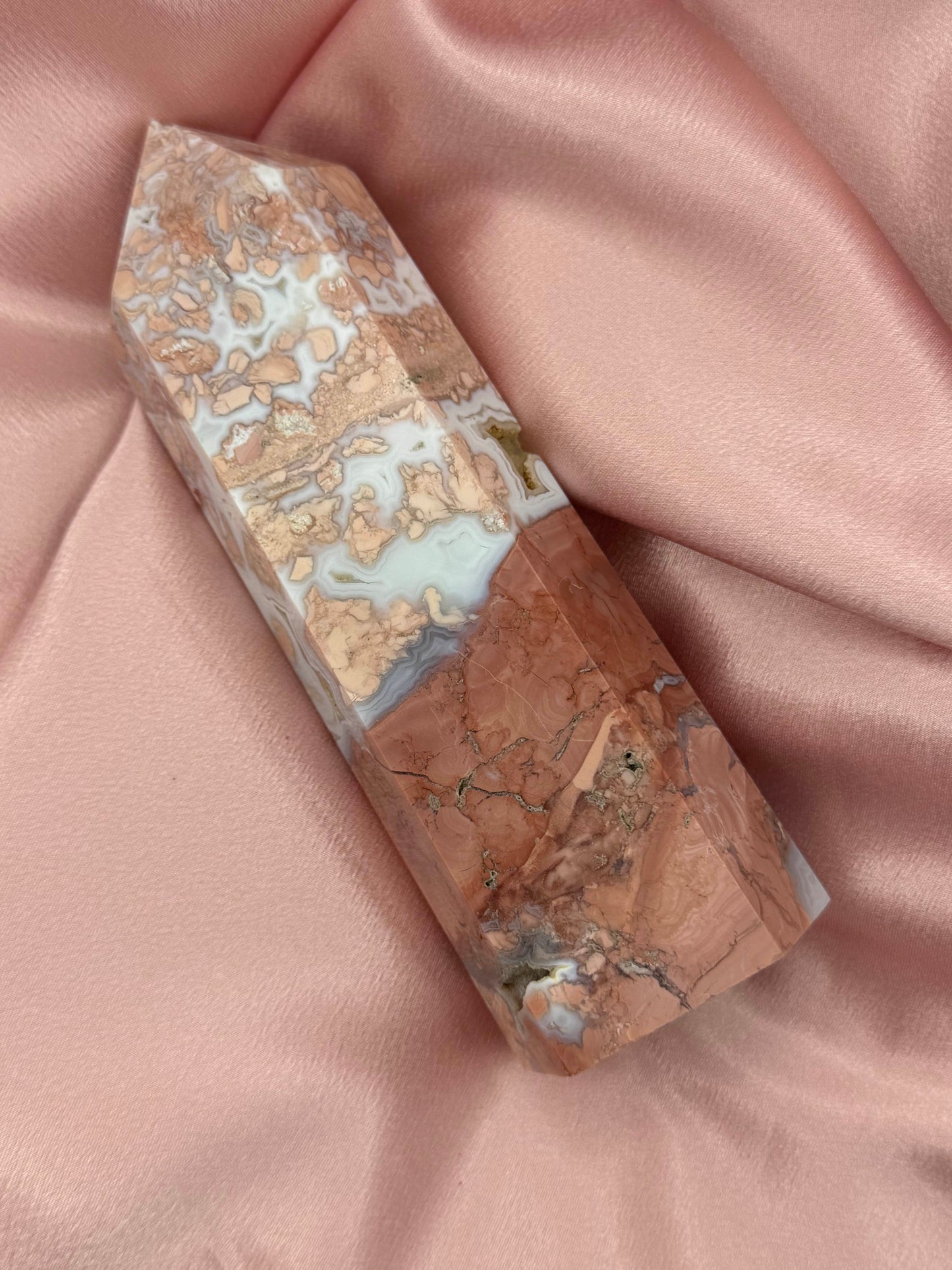 Cotton Candy Agate Tower