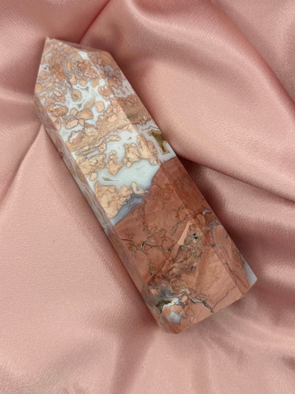 Cotton Candy Agate Tower