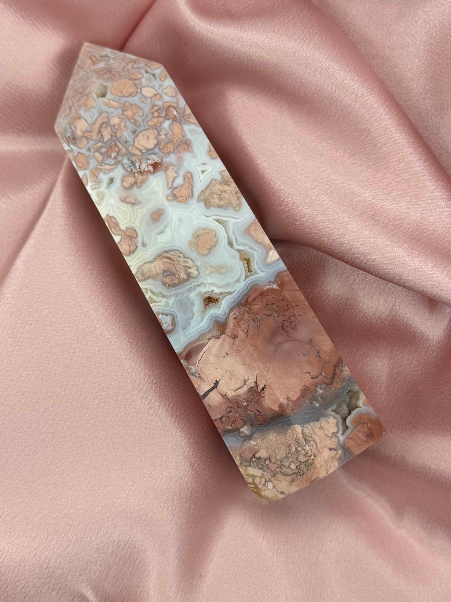 Cotton Candy Agate Tower