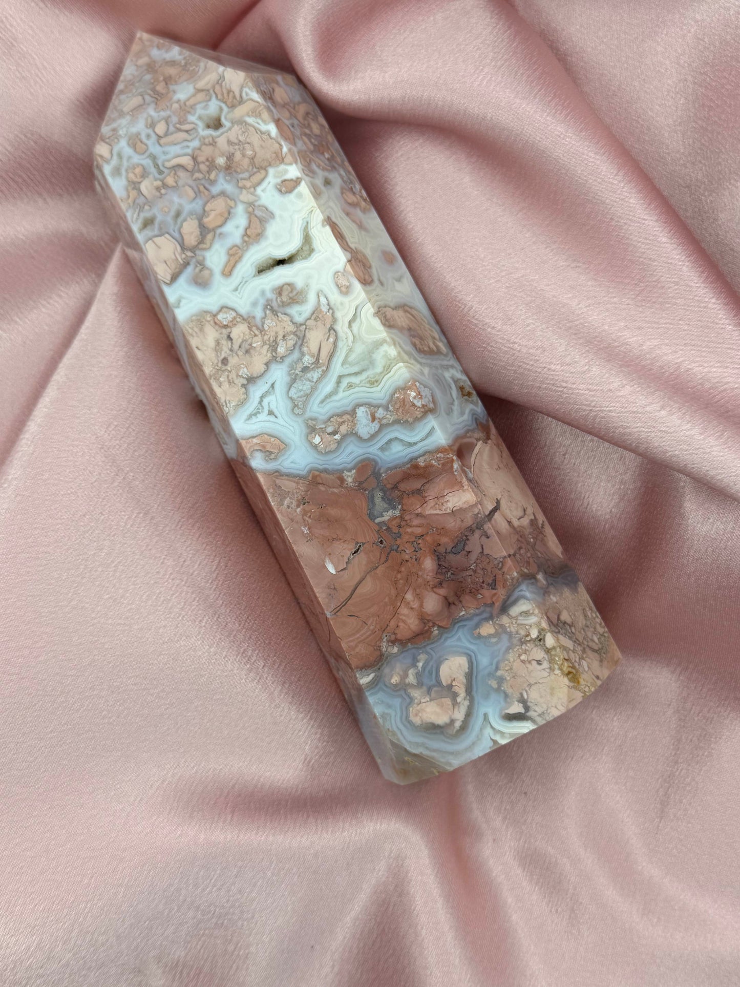 Cotton Candy Agate Tower