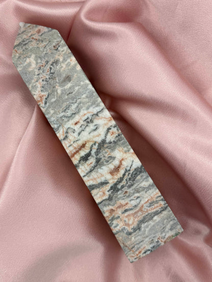 Pink Zebra Jasper Tower