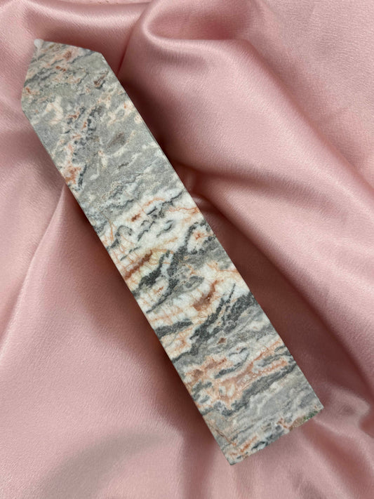 Pink Zebra Jasper Tower