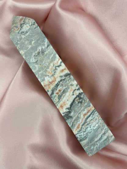 Pink Zebra Jasper Tower